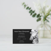 Schwarzweiss-Lilien-Profil-Visitenkarte Visitenkarte (Stehend Vorderseite)