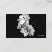 Schwarzweiss-Lilien-Profil-Visitenkarte Visitenkarte (Rückseite)