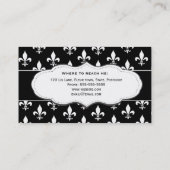 Schwarzweiss-Liliengeschäftskarten Visitenkarte (Rückseite)