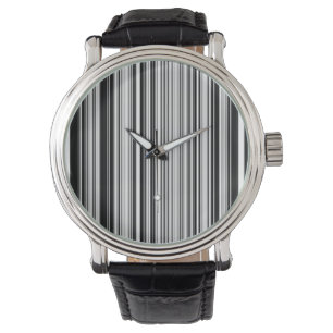 Schwarzweiss-Linien Armbanduhr
