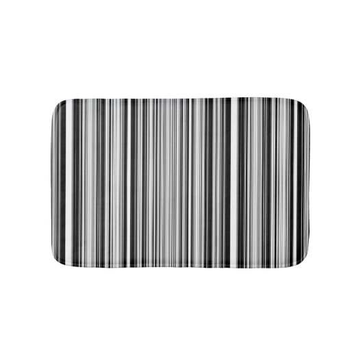 Schwarzweiss-Linien Badematte (Vorderseite)