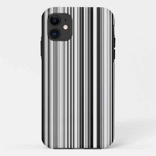 Schwarzweiss-Linien Case-Mate iPhone Hülle (Rückseite)