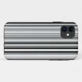 Schwarzweiss-Linien Case-Mate iPhone Hülle (Rückseite (Horizontal))