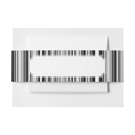 Schwarzweiss-Linien Einladungsbanderole (Vorderseite Beispiel)