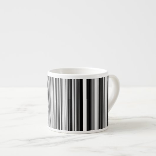 Schwarzweiss-Linien Espressotasse (Vorderseite Rechts)