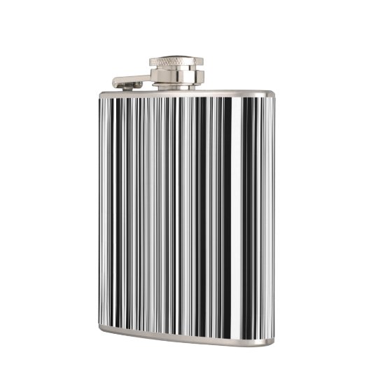 Schwarzweiss-Linien Flachmann (Links)