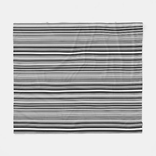 Schwarzweiss-Linien Fleecedecke (Vorderseite (Horizontal))
