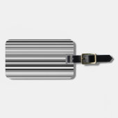 Schwarzweiss-Linien Gepäckanhänger (Vorderseite horizontal)