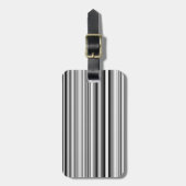 Schwarzweiss-Linien Gepäckanhänger (Vorderseite vertikal)