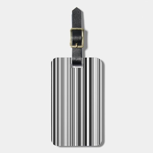 Schwarzweiss-Linien Gepäckanhänger (Vorderseite vertikal)