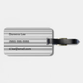 Schwarzweiss-Linien Gepäckanhänger (Rückseite horizontal)