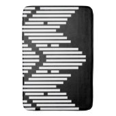 Schwarzweiß-Linien gestapelt Badematte (Vorderseite Vertikal)