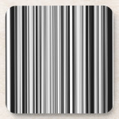 Schwarzweiss-Linien Getränkeuntersetzer (Vorderseite)