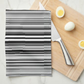 Schwarzweiss-Linien Handtuch (Viertel Falte)