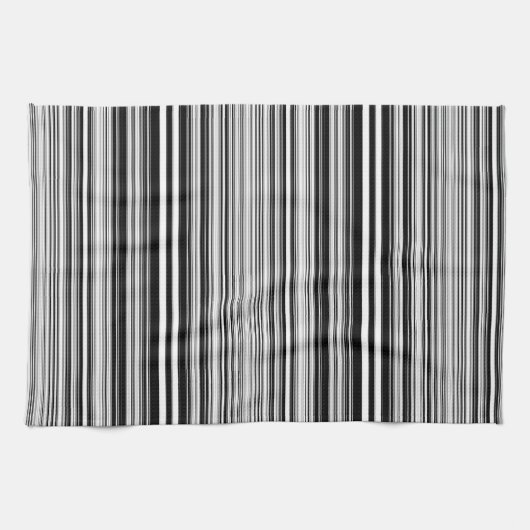 Schwarzweiss-Linien Handtuch (Horizontal)