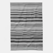Schwarzweiss-Linien Handtuch (Vertikal)