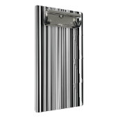 Schwarzweiss-Linien Mini Klemmbrett (Schrägansicht)