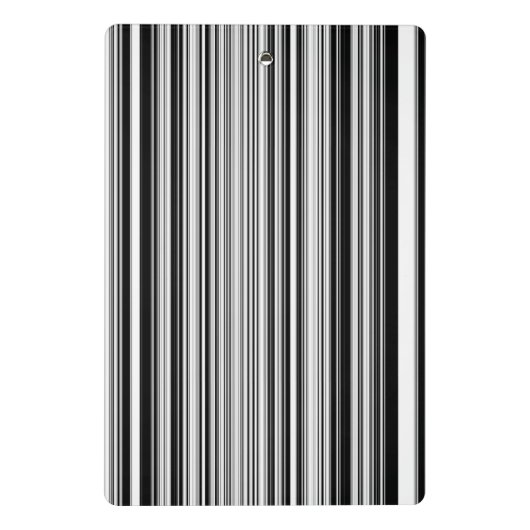 Schwarzweiss-Linien Mini Klemmbrett (Rückseite)