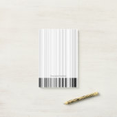 Schwarzweiss-Linien Post-it Klebezettel (Auf Schreibtisch)