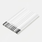 Schwarzweiss-Linien Post-it Klebezettel (angewinkelt)