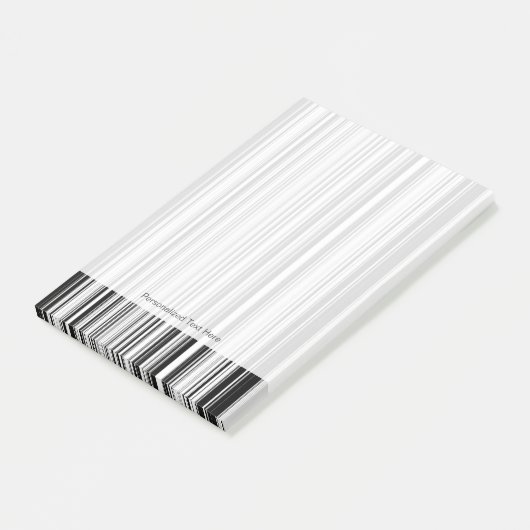 Schwarzweiss-Linien Post-it Klebezettel (angewinkelt)