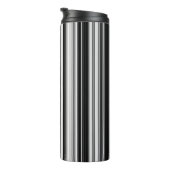 Schwarzweiss-Linien Thermosbecher (Nach rechts gedreht)