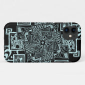 Schwarzweiß-Liniendesign Case-Mate iPhone Hülle (Rückseite (Horizontal))