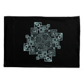 Schwarzweiß-Liniendesign Kissenbezug (Rückseite)