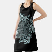 Schwarzweiß-Liniendesign Schürze (InSitu)