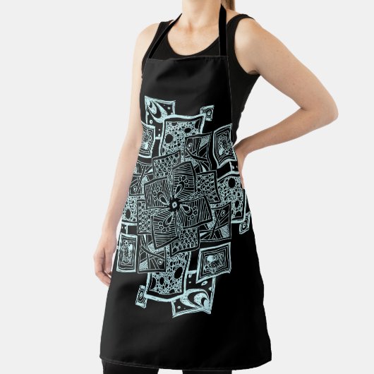 Schwarzweiß-Liniendesign Schürze (InSitu)