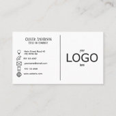 Schwarzweiß-Logo Visitenkarte (Rückseite)