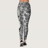 Schwarzweiss-Löwelinie Kunst-Leggings Leggings (Rückseite)
