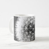 Schwarzweiss-Löwenzahn Kaffeetasse (Vorderseite Links)
