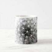 Schwarzweiss-Löwenzahn Kaffeetasse (Mittel)