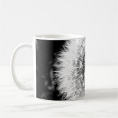 Schwarzweiss-Löwenzahn Kaffeetasse (Links)