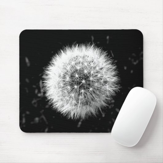 Schwarzweiss-Löwenzahn Mousepad (Mit Mouse)
