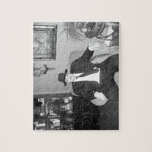 Schwarzweiss-Mafiapuzzlespiel Puzzle (Vertikal)