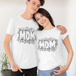 Schwarzweiß-MAMA l Blume T-Shirt