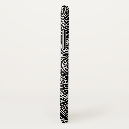 Schwarzweiss-Mandala Case-Mate iPhone Hülle (Hinten/Rechts)