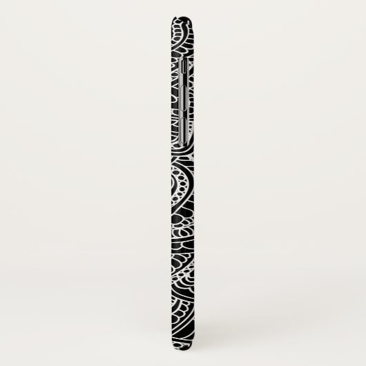 Schwarzweiss-Mandala Case-Mate iPhone Hülle (Hinten/Links)
