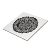 Schwarzweiss-Mandala-Keramik-Fliese Fliese (Seite)