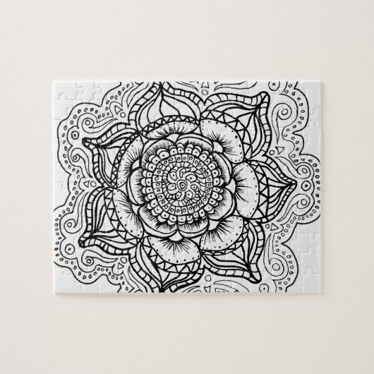 Schwarzweiss-Mandala Puzzle (Horizontal)