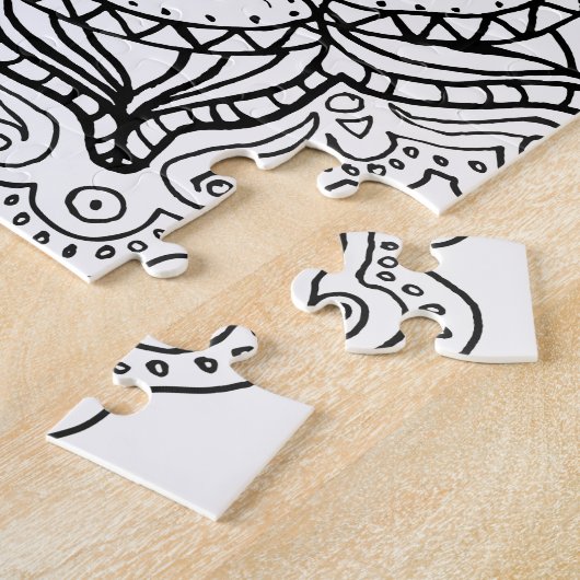 Schwarzweiss-Mandala Puzzle (Seite)