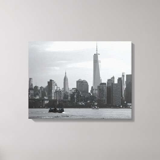 Schwarzweiß Manhattan Leinwanddruck (Vorderseite)
