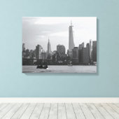 Schwarzweiß Manhattan Leinwanddruck (Insitu (Holzboden))