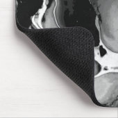 Schwarzweiss-Marmor Mousepad (Ecke)