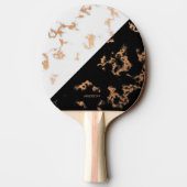 Schwarzweiss-Marmor Tischtennis Schläger (Rückseite)