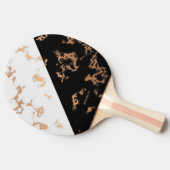 Schwarzweiss-Marmor Tischtennis Schläger (Seitenansicht)