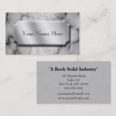Schwarzweiss-Marmor Visitenkarte (Vorne/Hinten)