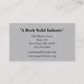 Schwarzweiss-Marmor Visitenkarte (Rückseite)